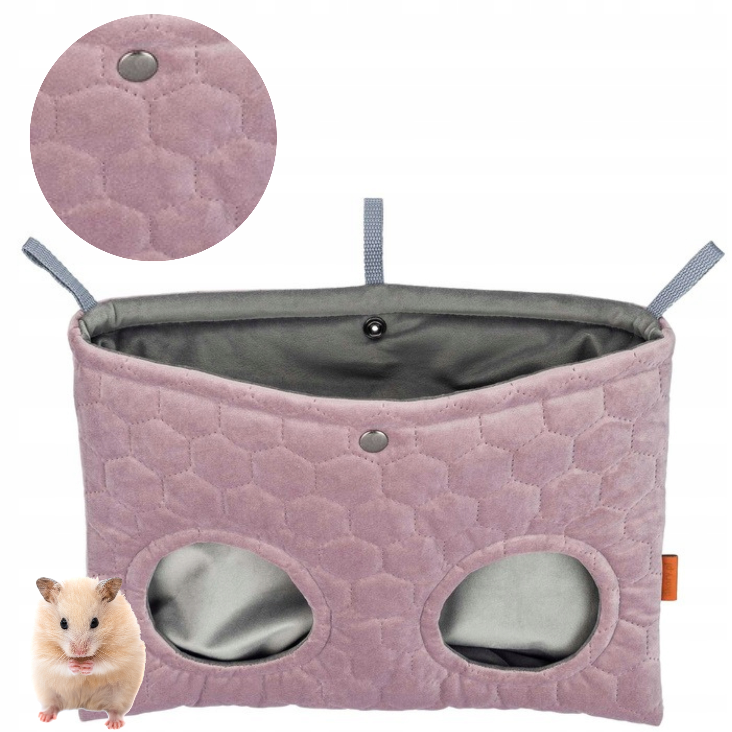 Levně Krmítko Velký Pašík pro Králíky Prasátka Činčily Látkové 35x26cm Růžové