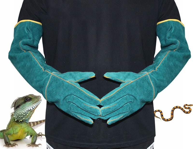 Ochranné rukavice pro zvířata – psa, kočku, ptáka Leather Glove 60 cm