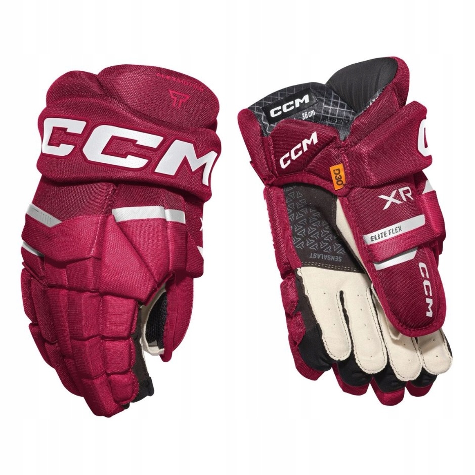 CCM Hokejové rukavice CCM Tacks Xr Sr, Senior, 13", červená-bílá