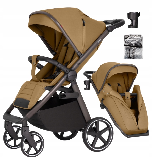 Carrello Wózek Spacerowy Duże Koła Bravo Sl Deluxe Dla Dziecka 22KG Folia