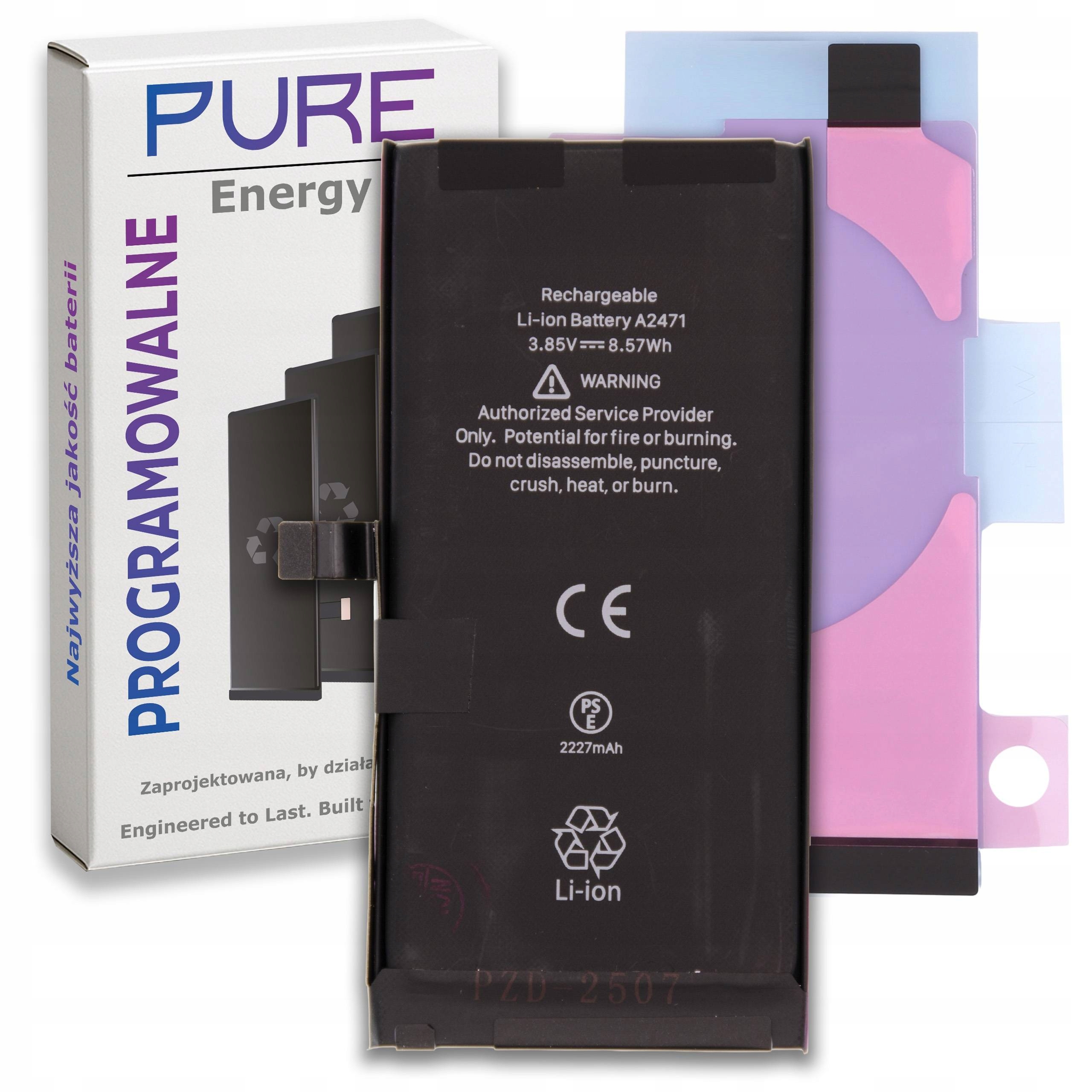 Bateria do iPhone 12 mini Pure Energy Programowalny Akumulator 2227mAh