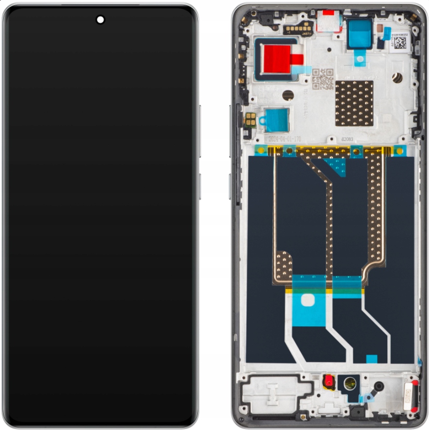 Org Originálny dotykový LCD displej s rámčekom pre Realme Gt 6 strieborný