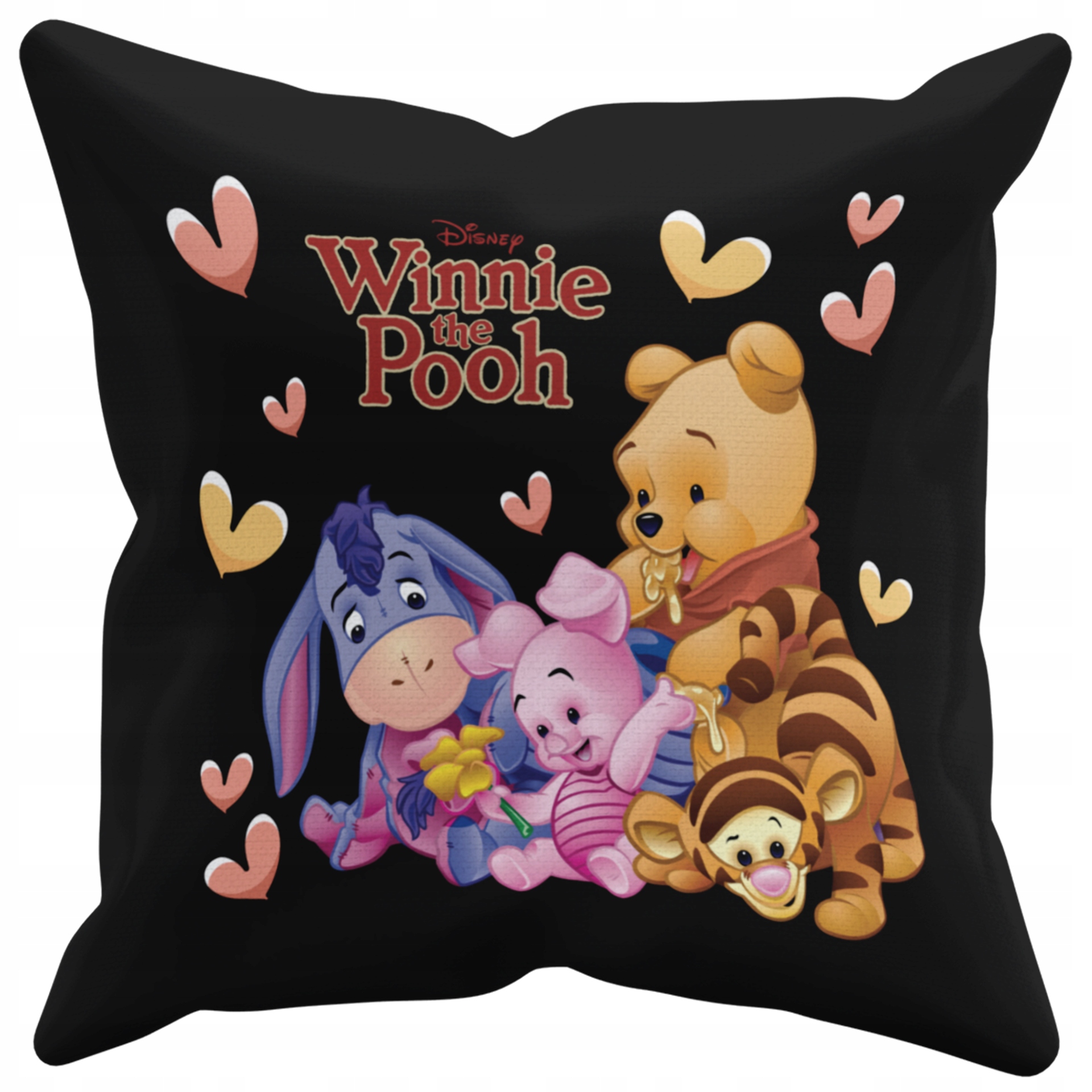 POSZEWKA NA PODUSZKĘ JAŚKA DO PRZEDSZKOLA MIŚ TYGRYSEK + IMIĘ GRATIS Kolor dominujący czerń