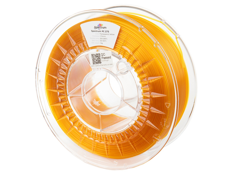 Filament Spectrum Pc 275 1.75 mm Transparent Yellow 1 kg Žlutý