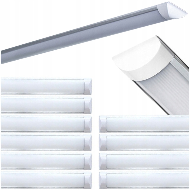 10x Lampa Led Sufitowa Natynkowa Jarzeniówka Świetlówka Nie Mruga 50W 150cm