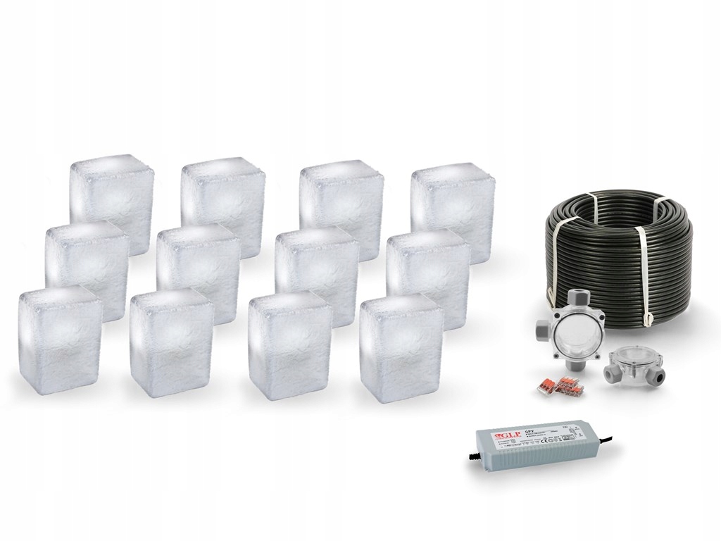 12x Led nájezdové svítidlo 12V IP68 Bz 9x12 cm