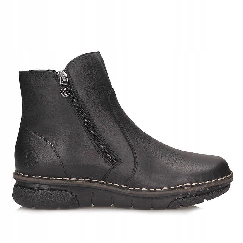 Pohodlné dámské kotníkové boty na zip Rieker 73365-00