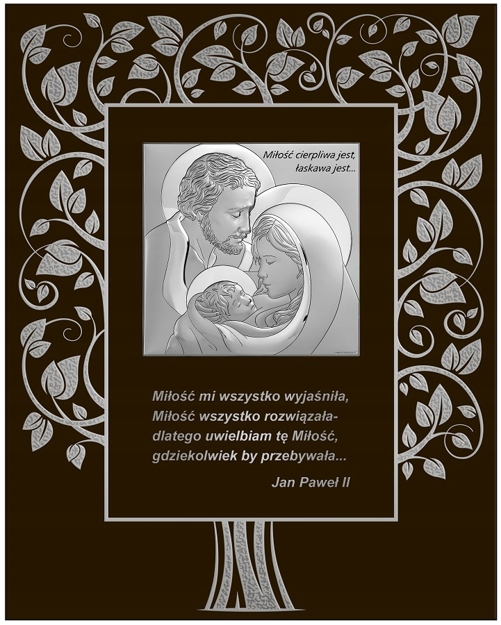 Obraz Svätá rodina drevo Gravírovanie Zadarmo 6741M/2XC