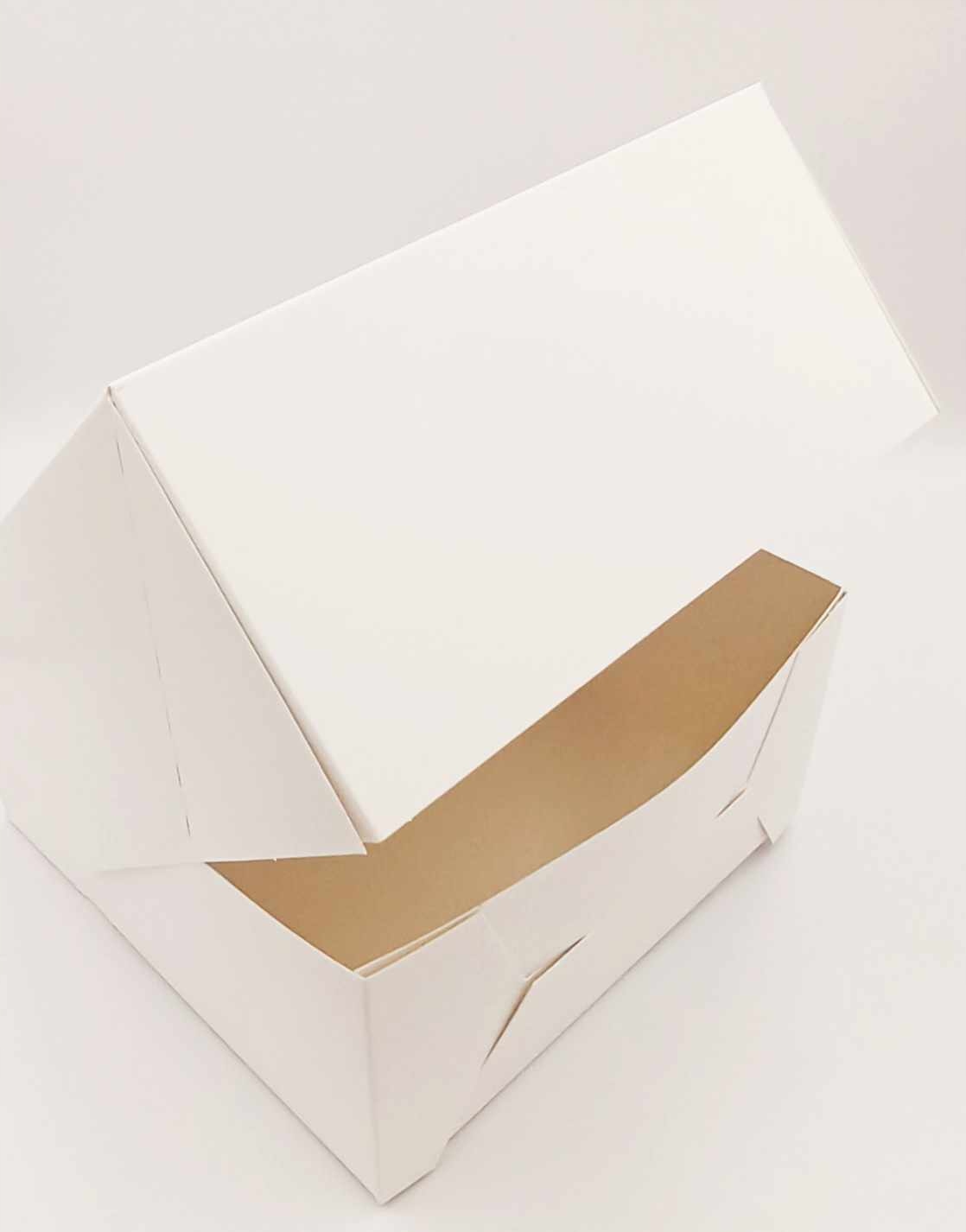 PUDEŁKO NA CIASTO CIASTKA TORCIK 18x18x9 cm BIAŁE _10 szt- Kod producenta 18x18x9