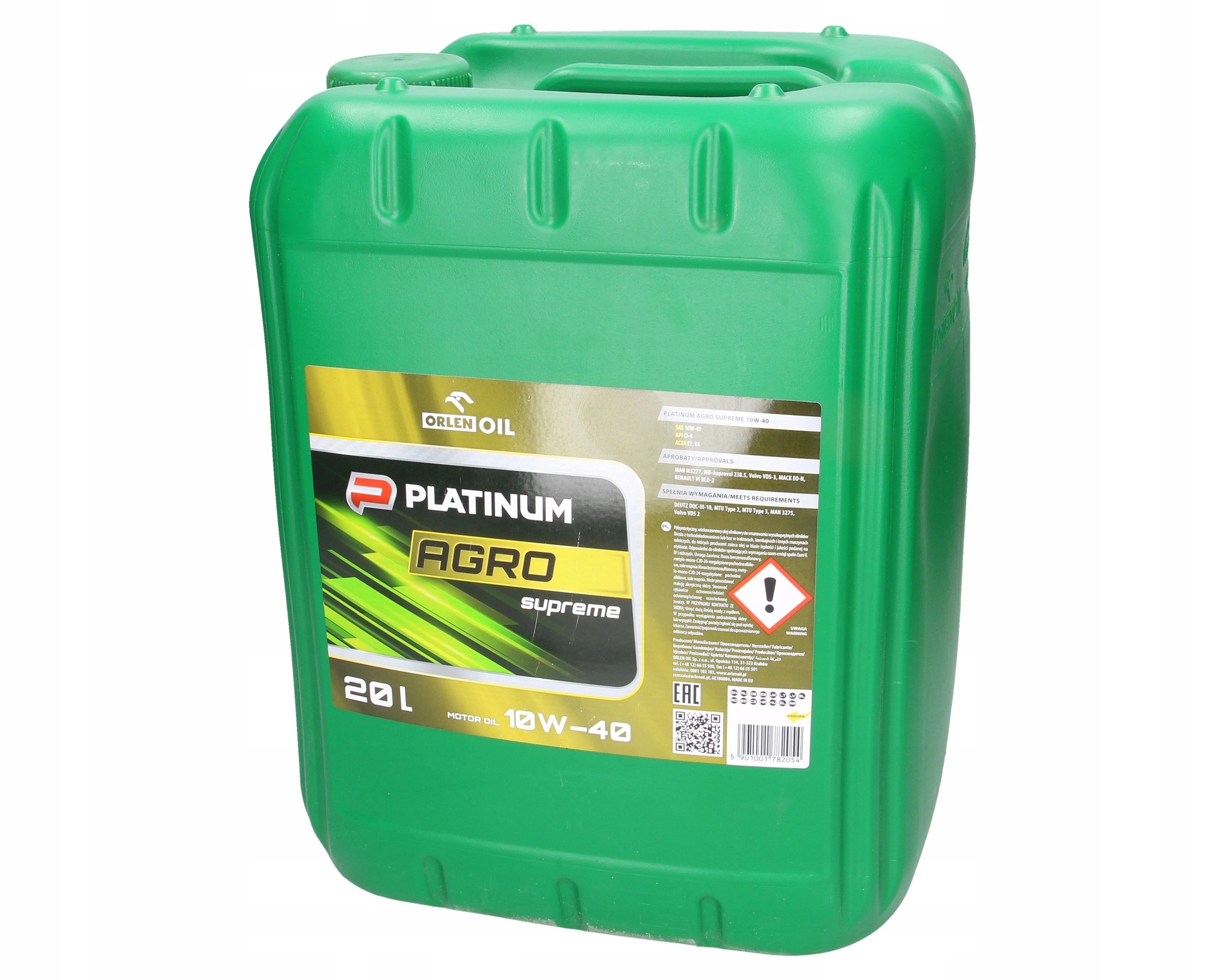 Orlen olej Platinum Agro Supreme 10W40, 20 l