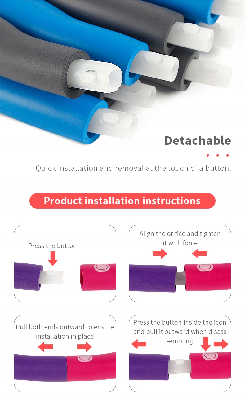 HULA HOP TOPSLIM SKŁADANY RÓŻOWO-FIOLETOWY 95 CM Kolor dominujący róże i fiolety