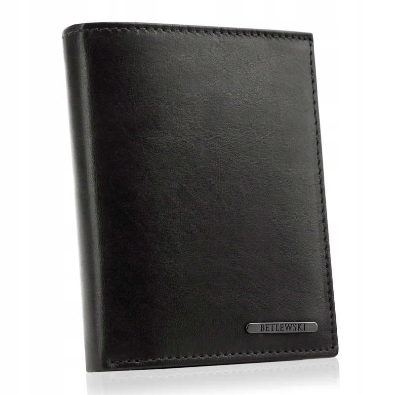 Skórzany Portfel Męski Duży Ochrona Rfid Betlewski
