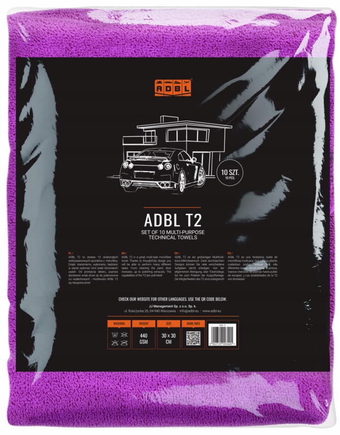 ADBL T2 - RĘCZNIKI Z MIKROFIBRY - 10 szt.