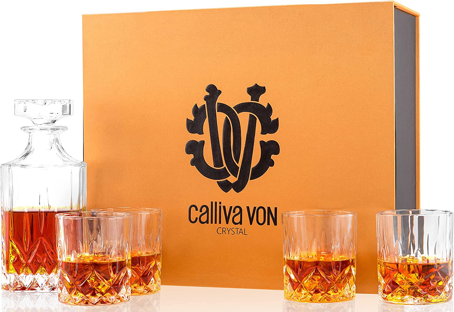 

Zestaw do whisky, kryształowe szklanki karafka