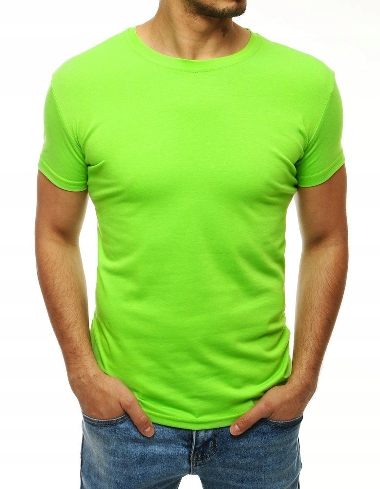 

Gładka Klasyczna Koszulka Męska T-shirt rx4191-XL