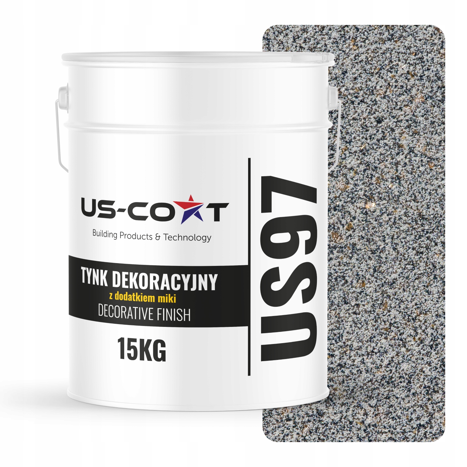 Dekorativní Omítka Barva Šedá Se Zlatou Mikou Miková D904 15kg Premium