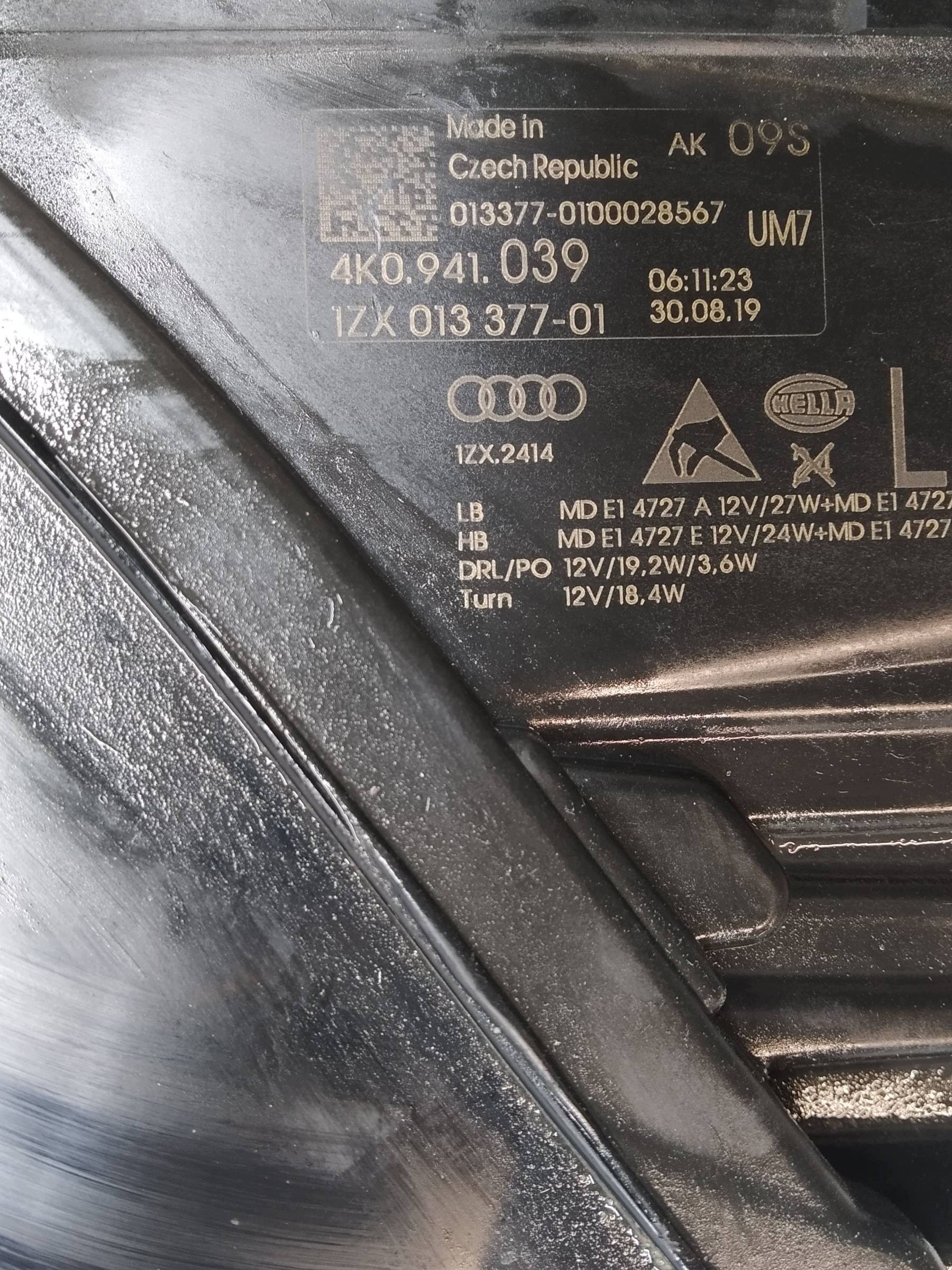 light front left FULL LED EUROPA 4K094137701 Audi A6 V (2018-) C8