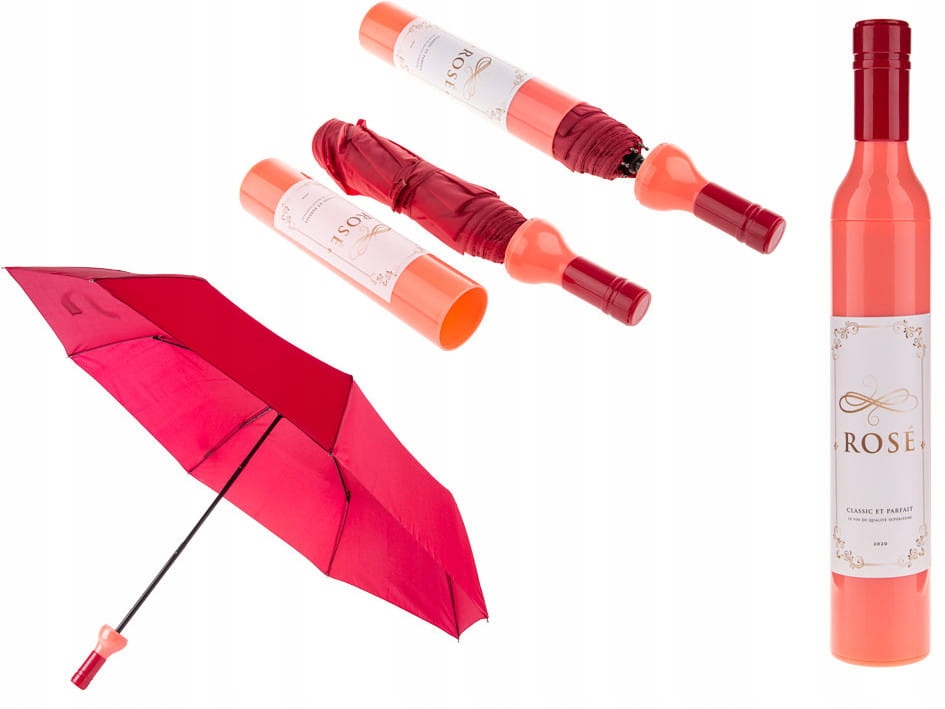 

Parasolka Butelka różowe wino Parasol