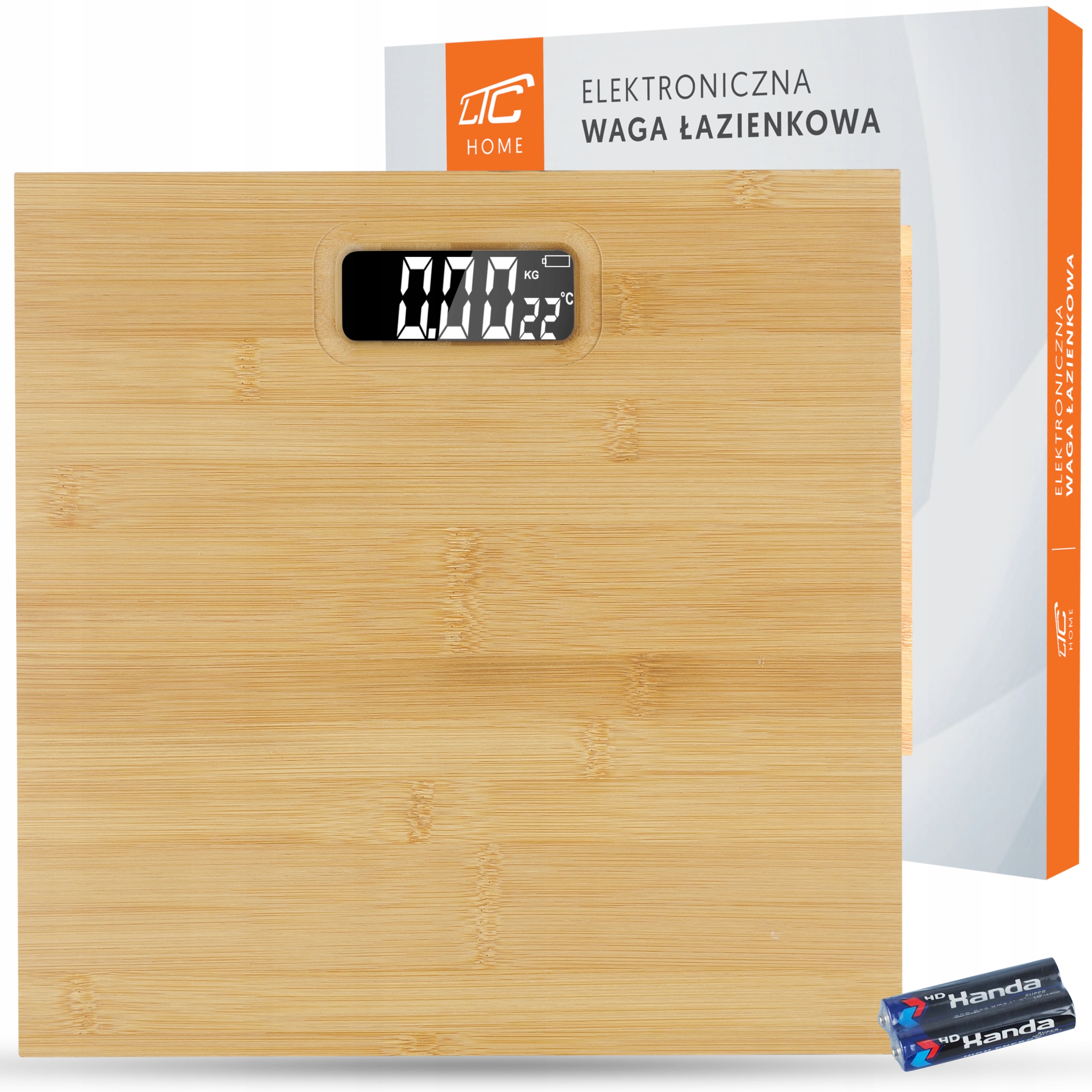 

Elektroniczna Bambusowa Waga Łazienkowa Do 180 Kg