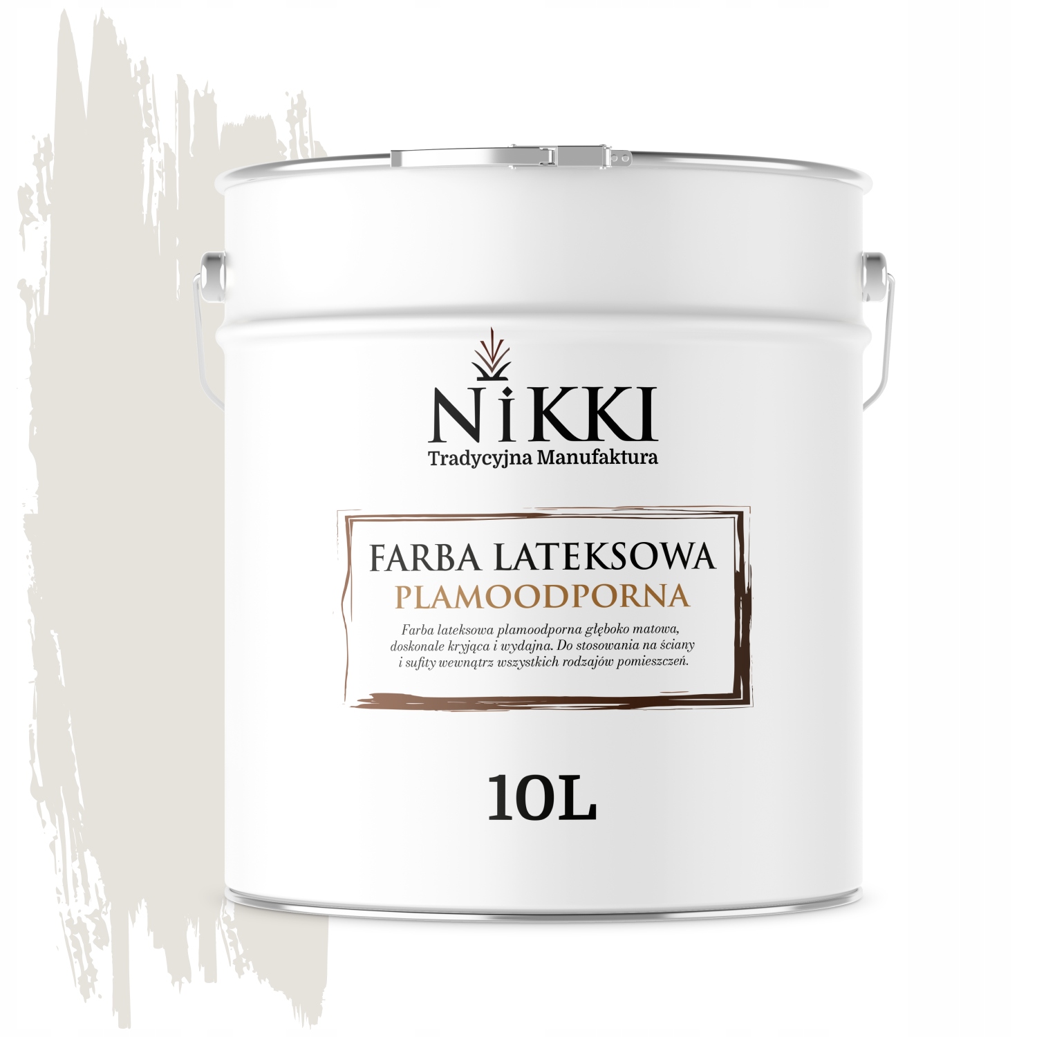 Latexová Odolná Farba Biela Zlomená Do Šedej H1276 10L Mat