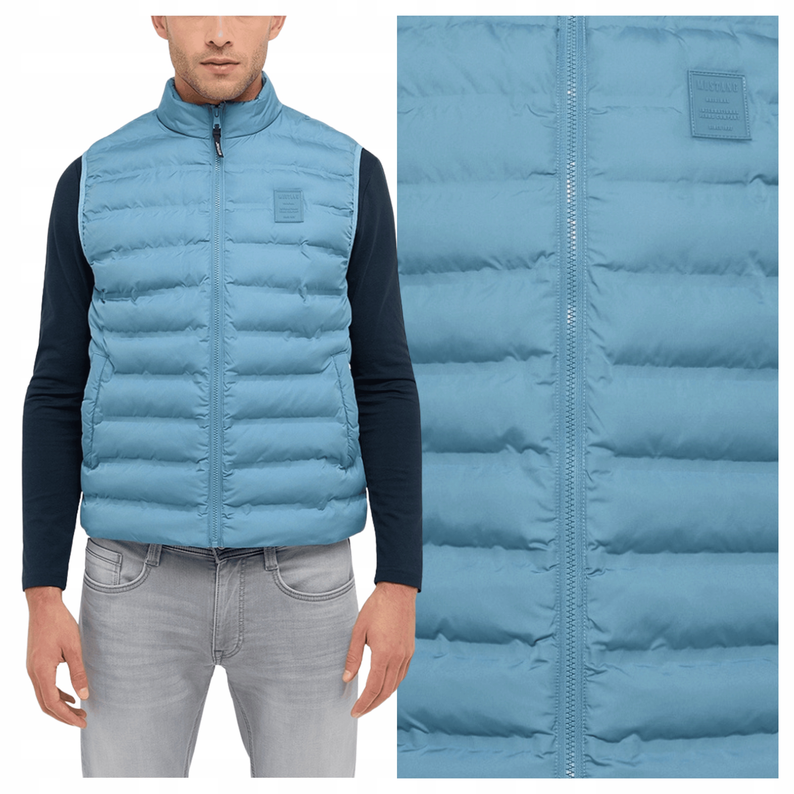 Mustang Bunda Bez Rukávů Dublin Modrá Na každý den Casual M