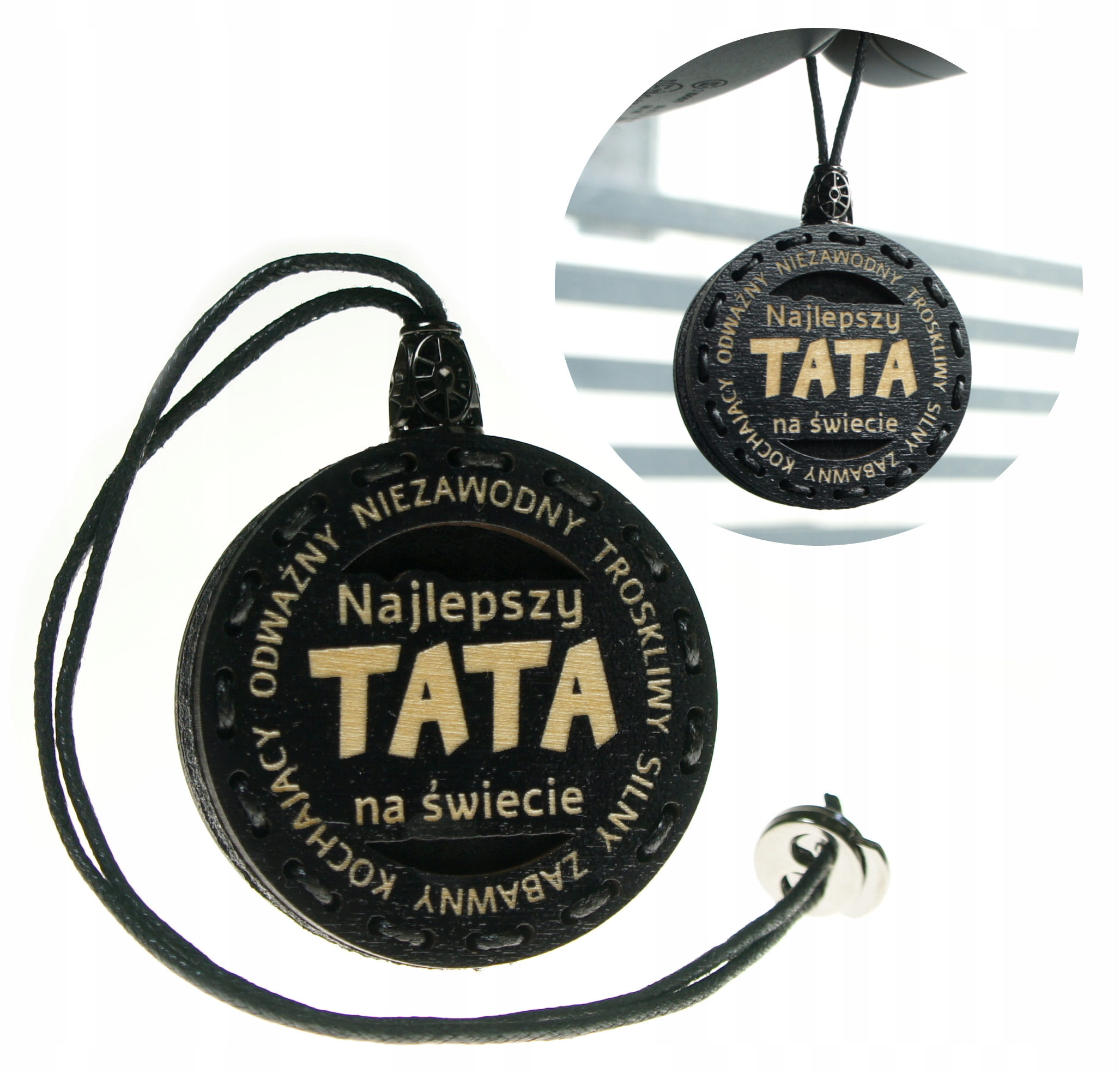 Zapach do samochodu drewniana zawieszka Deconet Black dla taty
