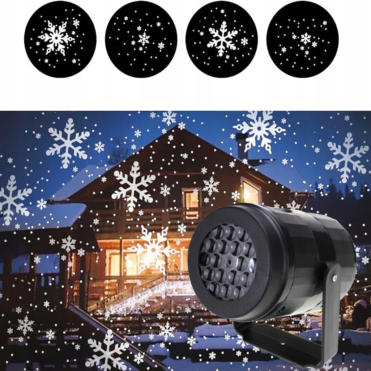 PROJEKTOR LED ŚNIEG ŚWIĄTECZNY LASEROWY REFLEKTOR NA DOM RZUTNIK K EAN (GTIN) 5902178788719