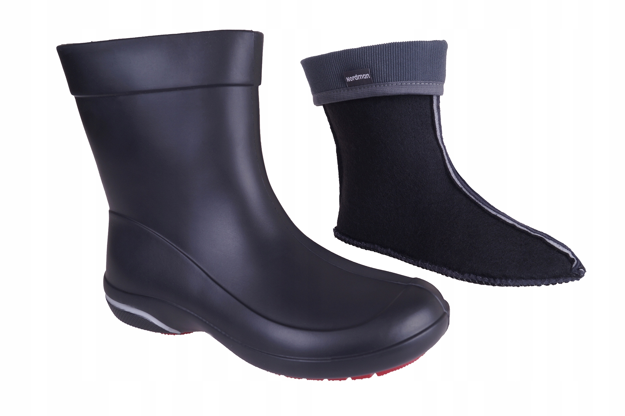 Kalosze damskie ocieplane Nordman czarne r.36 Długość wkładki 23.2 cm
