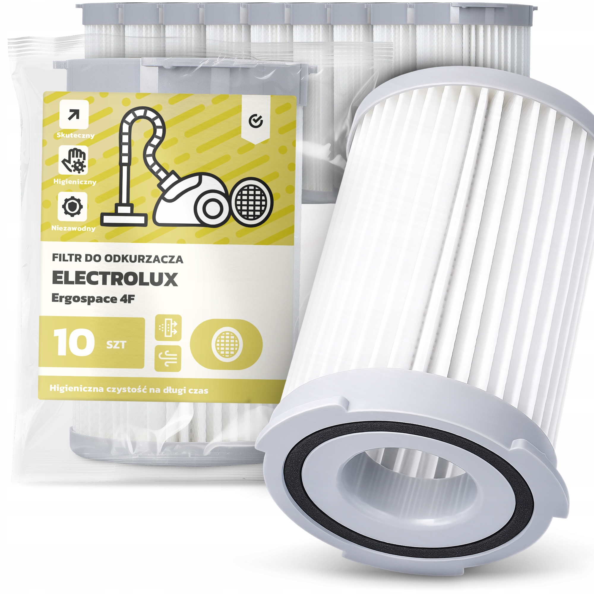 10 x Vzduchový Filtr pro vysavač Electrolux Ergospace 4F Hepa Em-w