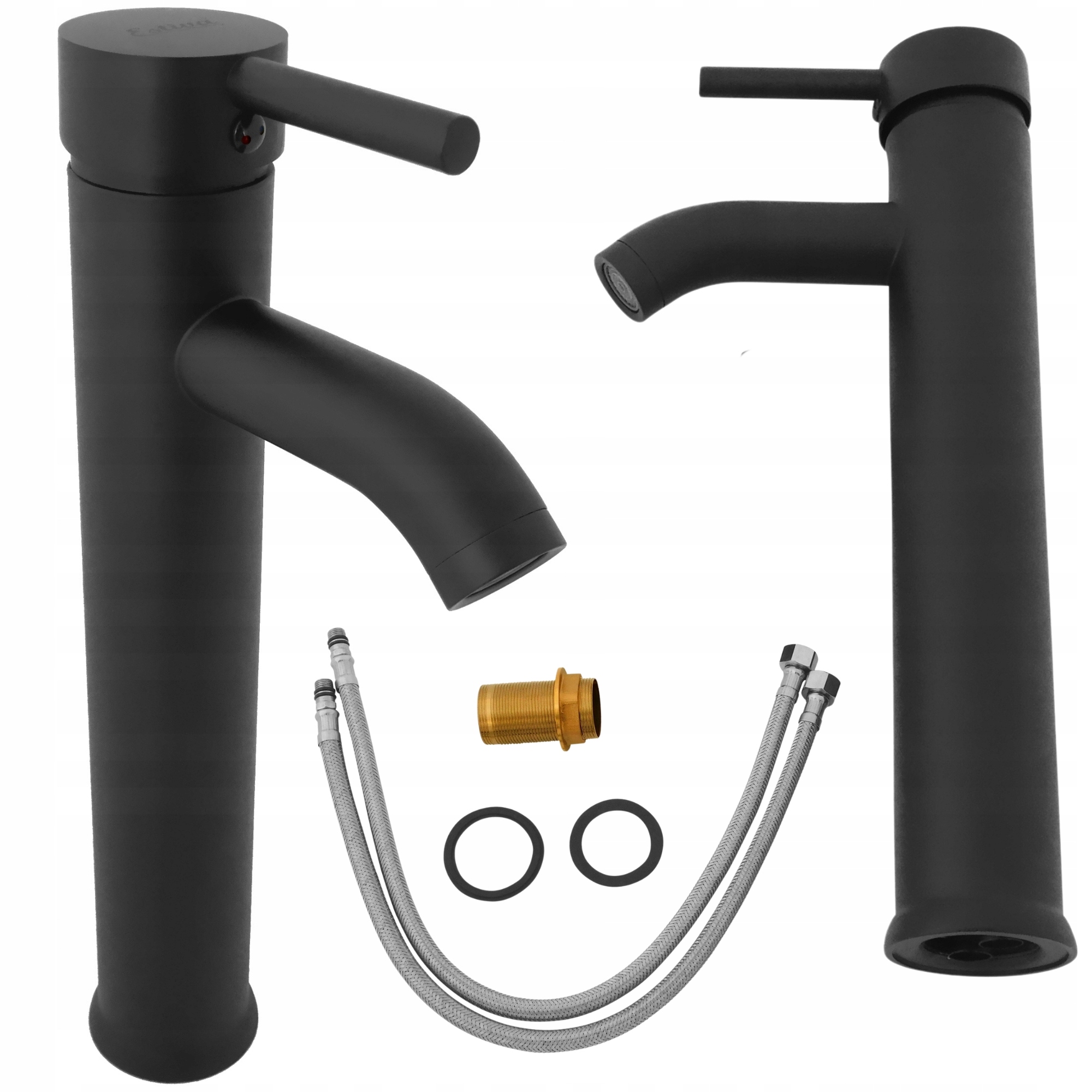 Bateria Nablatowa Do Umywalki 30 Wysoka Stojąca Czarna Łazienkowa Mat Anma