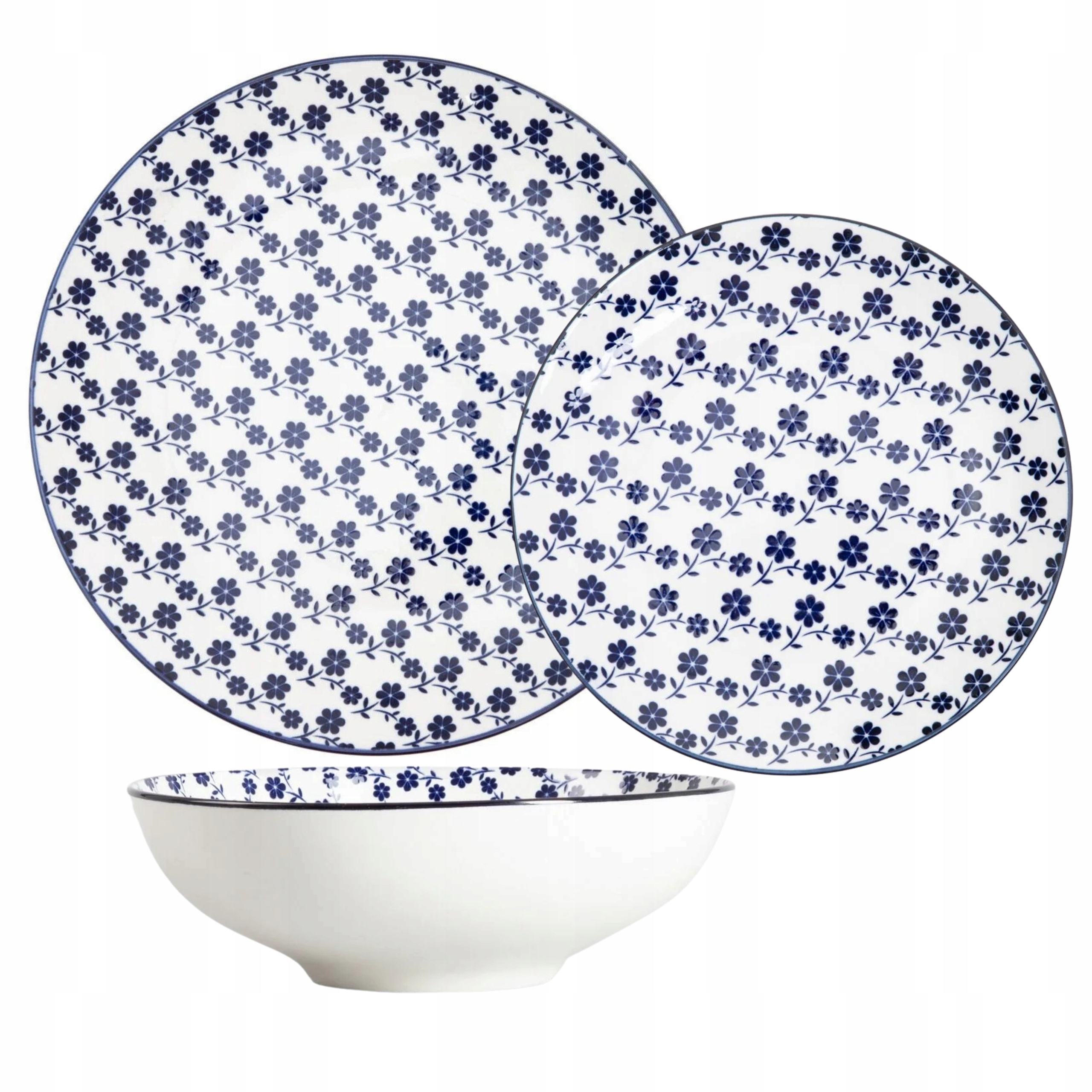 Stolní nádobí Navia květinový vzor jídelní servis 12 ks pro 4 osoby Homla