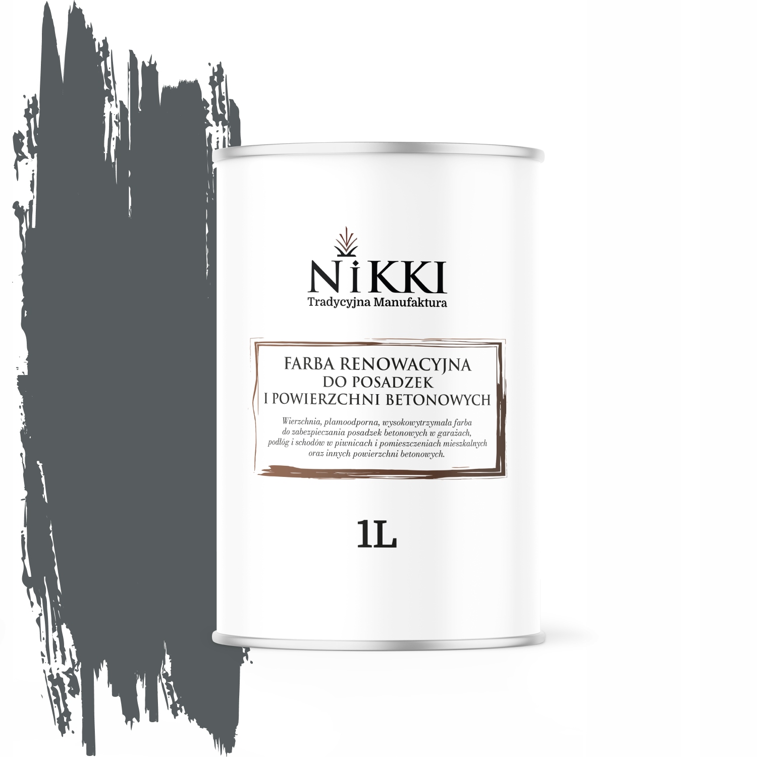 Renovační Barva Na Betonové Podlahy 1L Betonu Šedá RAL7012 Matná
