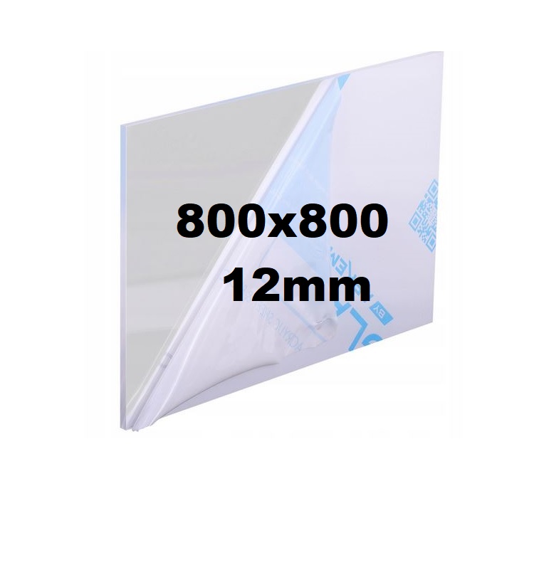 Pleksi /plexi Pleksa Plexa Bezbarvá na míru 800x800x12 mm Akrylová Deska