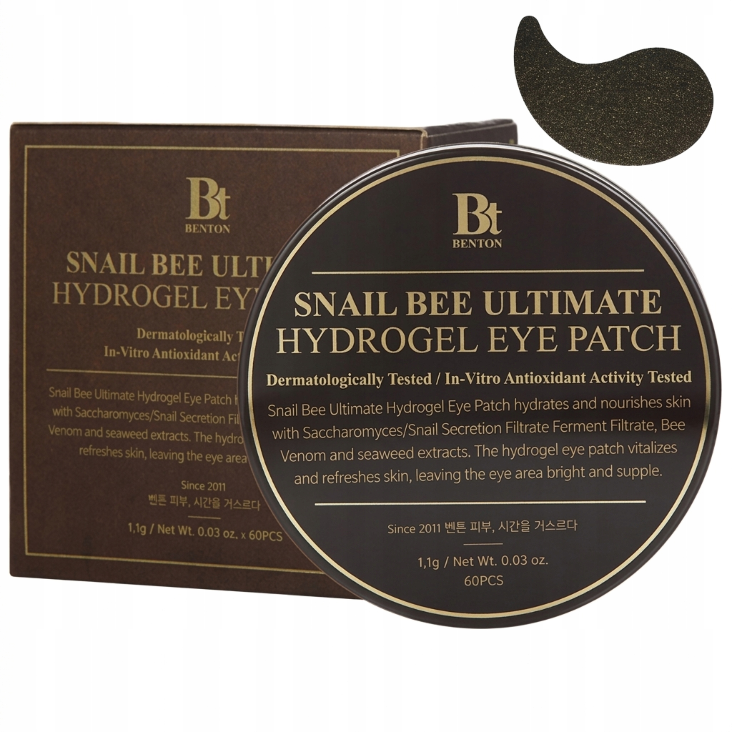 Płatki pod oczy Benton Snail Bee Ultimate Hydrogel Eye Patch 60szt