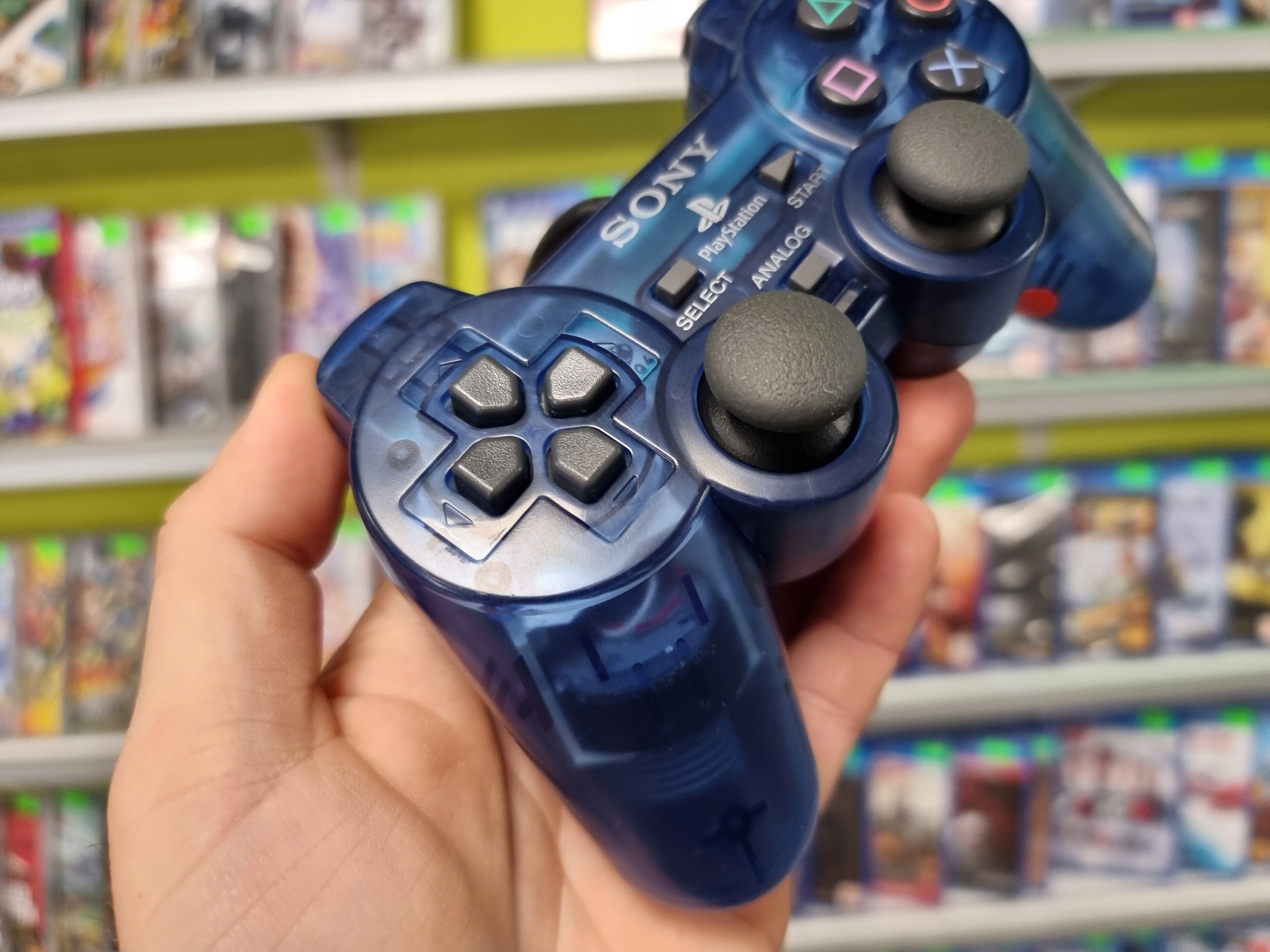ORYGINALNY PAD SONY PS2 DUALSHOCK 2 CLEAR BLUE TRANSPARENT PRZEZROCZYSTY Kod producenta SCPH-10010