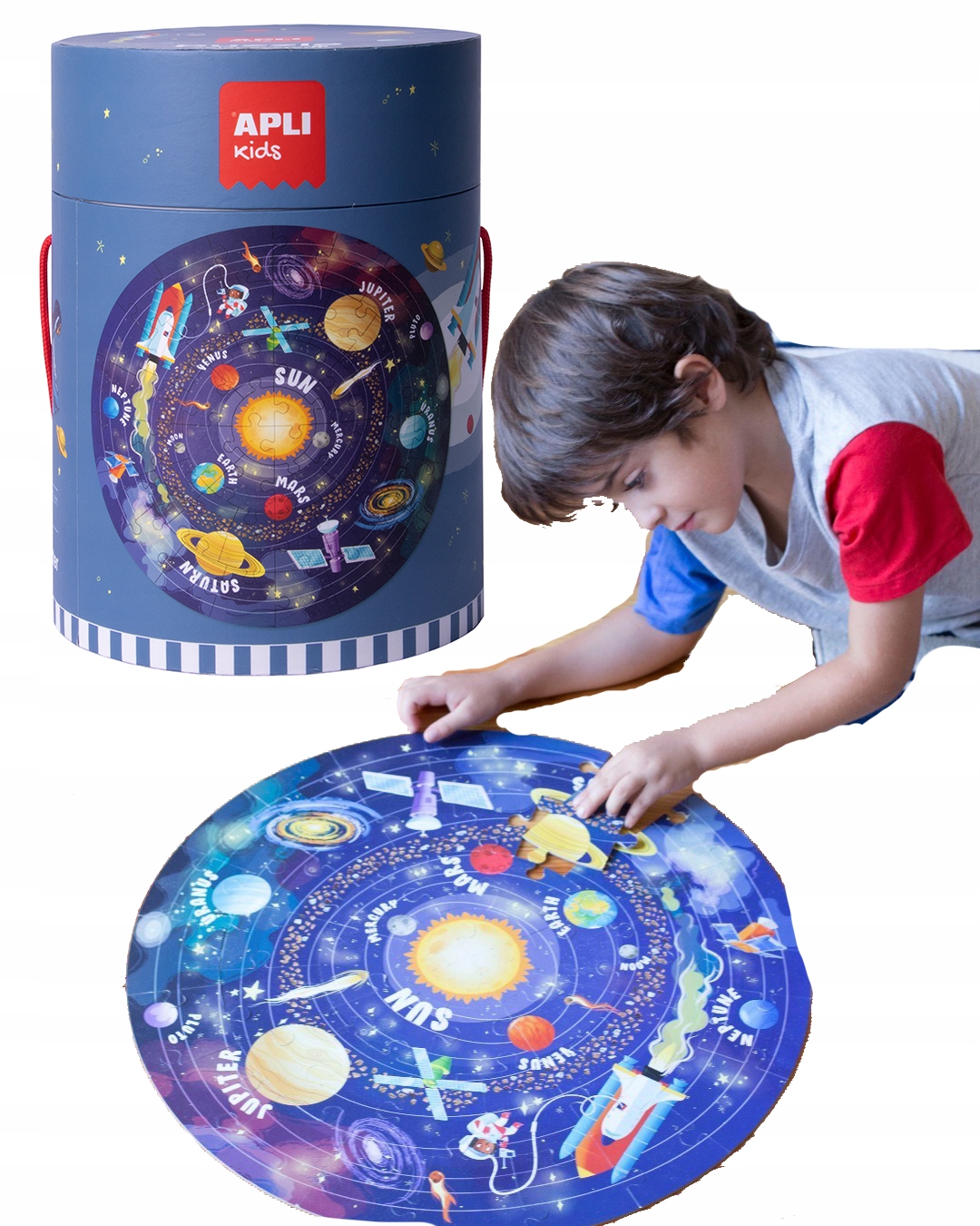 

Puzzle okrągłe w tubie Apli Kids - Układ Słoneczny
