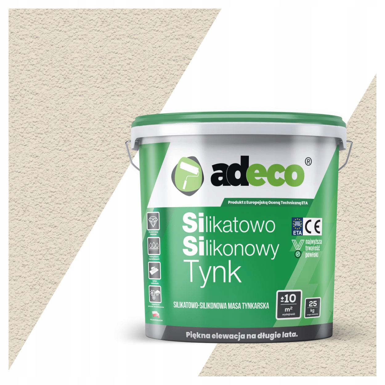 Zestaw Na 100M2 Tynk silikatowo silikonowy Creamy Latte LFN0771 elewacja