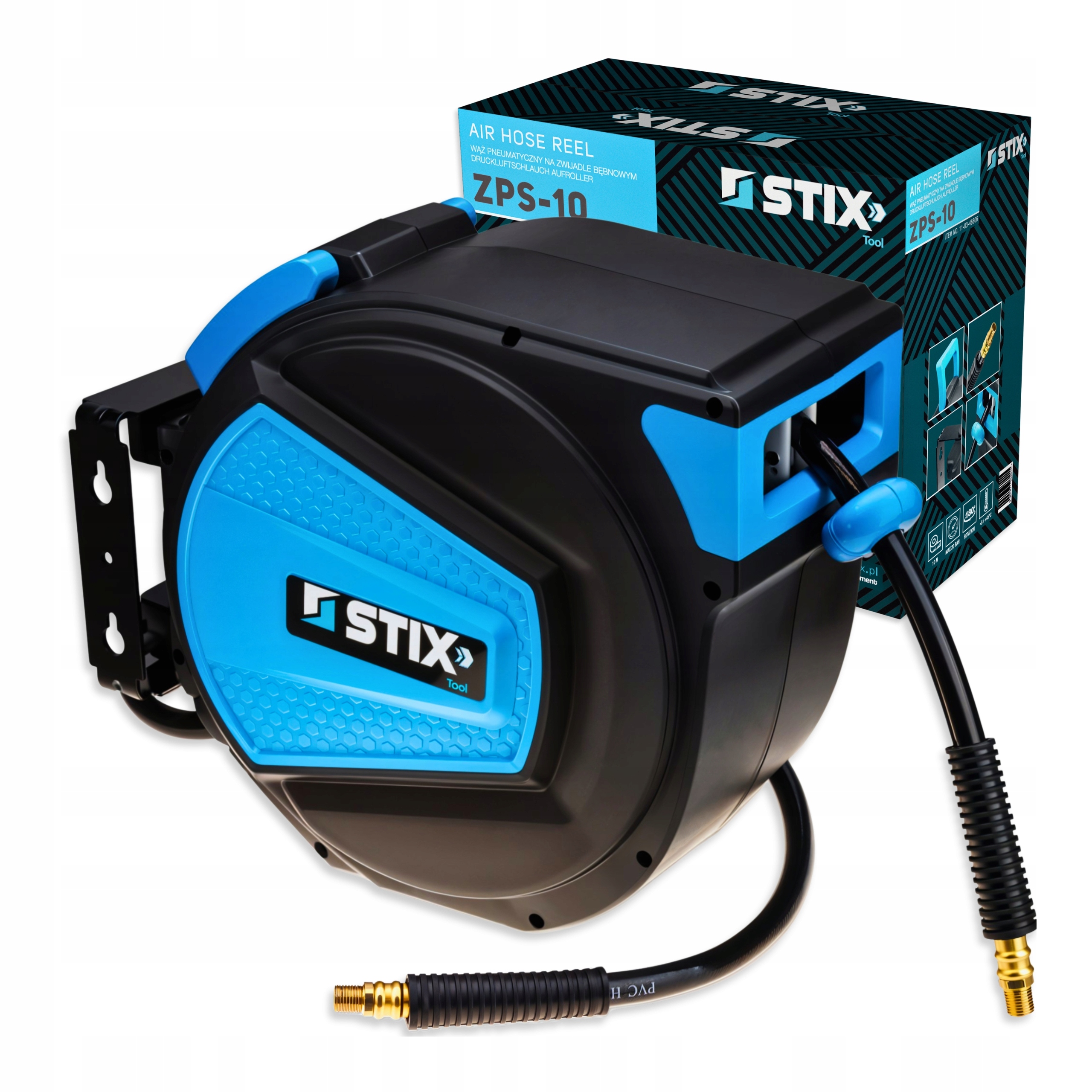 Navíječ Pneumatické Hadice 10 M Navíjecí Kabel Automaticky Buben Stix