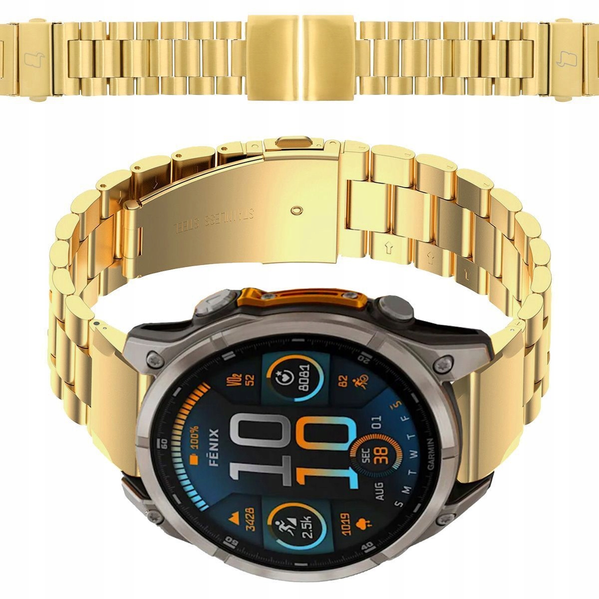 Pasek do zegarka Bizon, QuickFit 22 mm do smartwatcha, metalowy, bransoleta