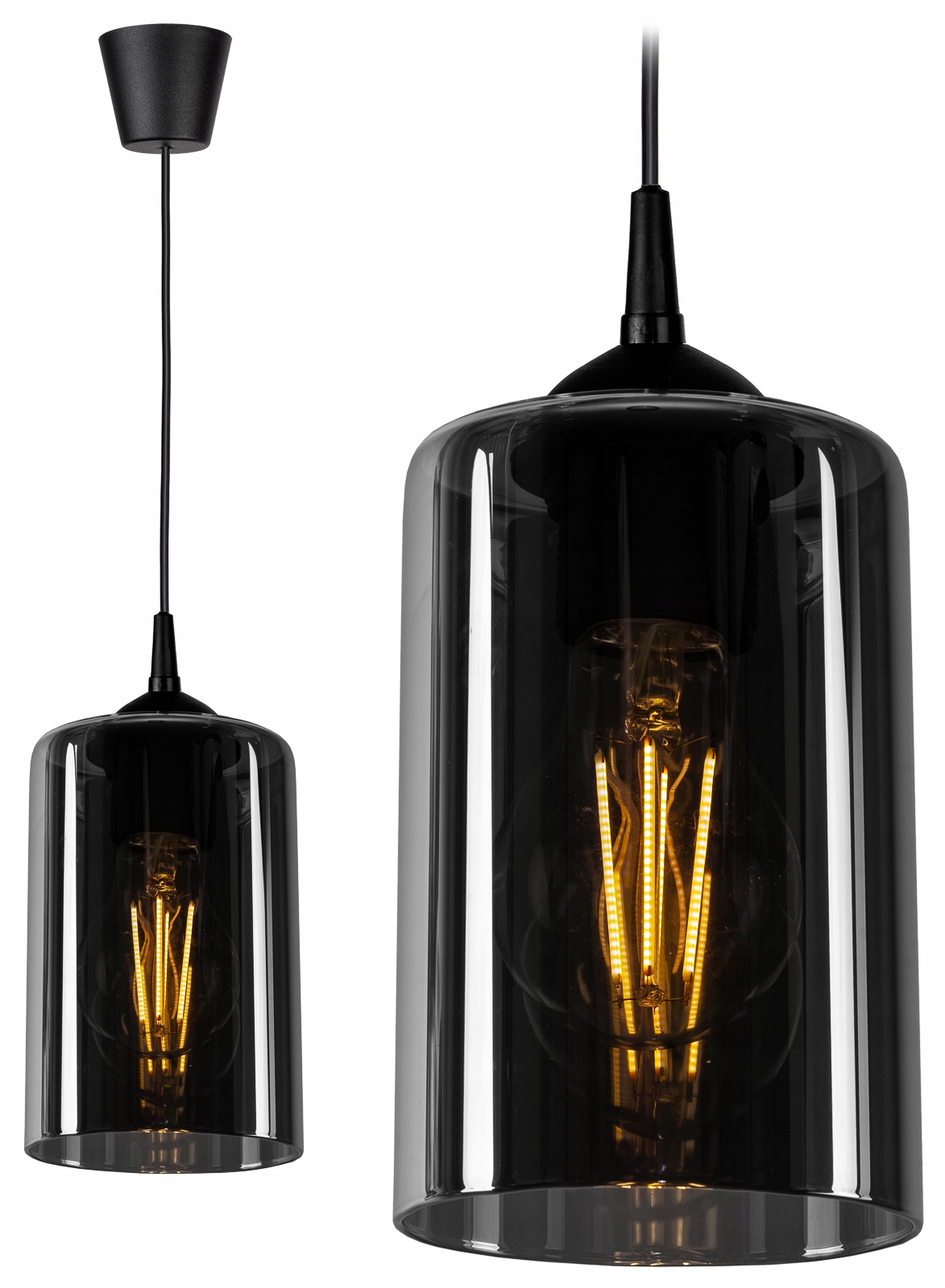 

Szklana Lampa Wisząca Sufitowa Żyrandol Plafon Led