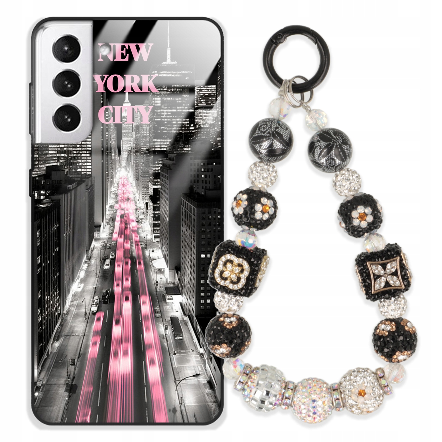 Puzdro Na Samsung S21 Plus 5 G Glass Kľúčenka Elegantné Prémiové Puzdro