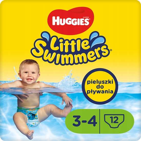 Pieluszki majteczki do pływania HUGGIES Little rozmiar 3-4 (7-15 kg) 12 szt