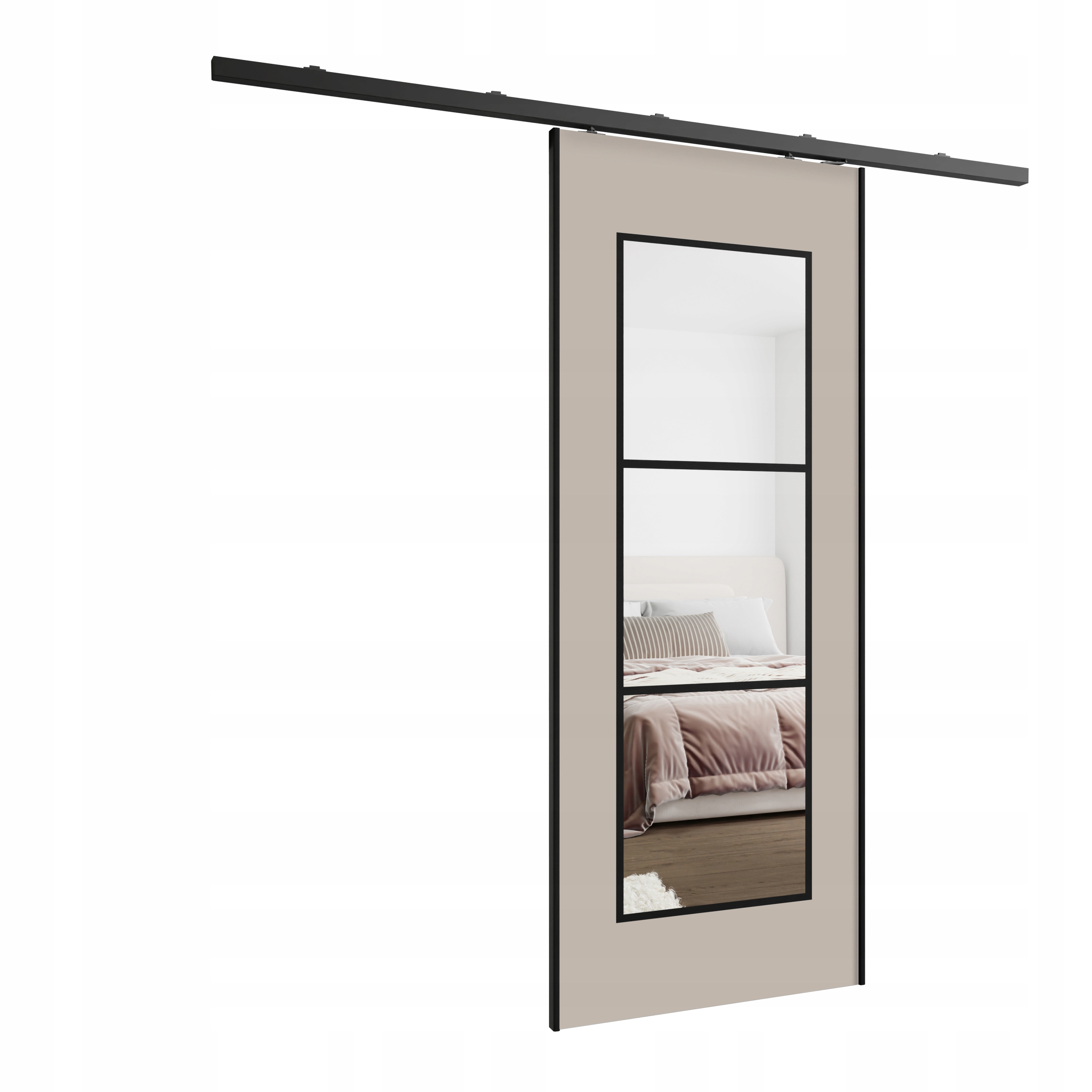 Posuvné nástěnné dveře HS-45 Flori 60 kašmír