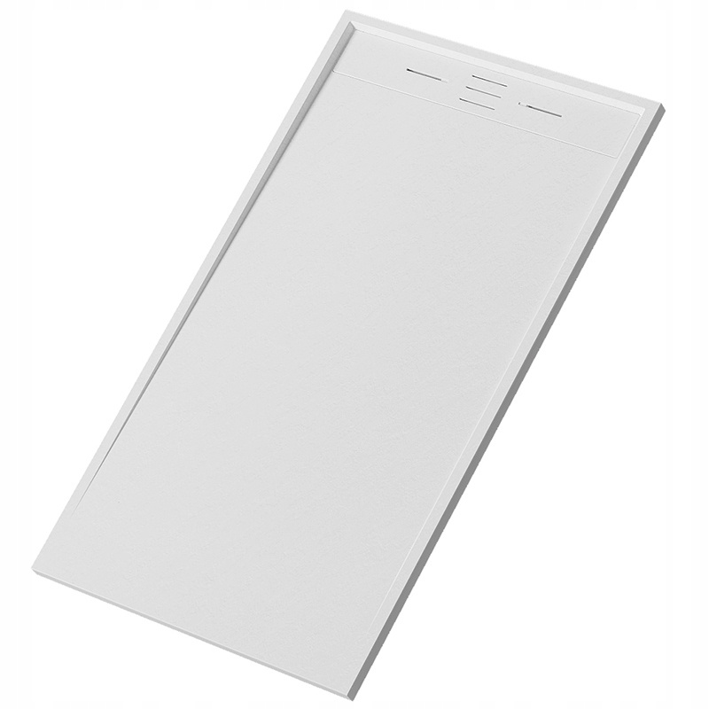 BRODZIK PRYSZNICOWY KAMIENNY PROSTOKĄTNY SLIM DEKO BIAŁY 100x90 CM Szerokość 100 cm