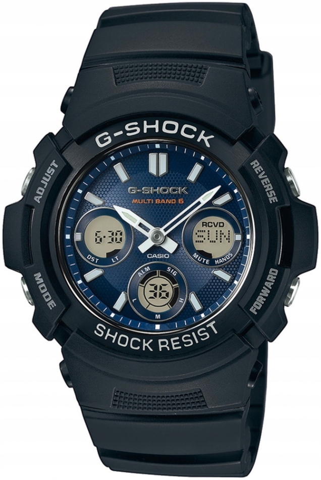 Zegarek męski G-shock AWG-M100SB-2AER granatowy sportowy