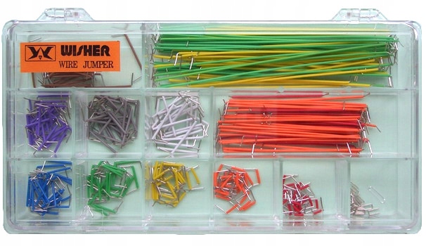 Zestaw Łączeń Zworek do płytki stykowej 350 sztuk plastikowy organizer