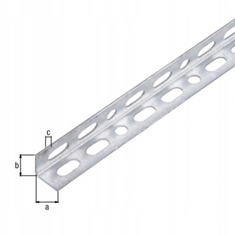 PROFIL KĄTOWY PERFOROWANY STALOWY 1000X25x25X1.2mm Długość (cm) 100 cm