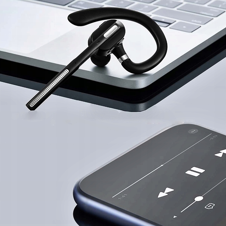 Bezprzewodowy zestaw słuchawkowy Bluetooth DOKANAŁOWE ETUI POWERBANK Kolor czarny