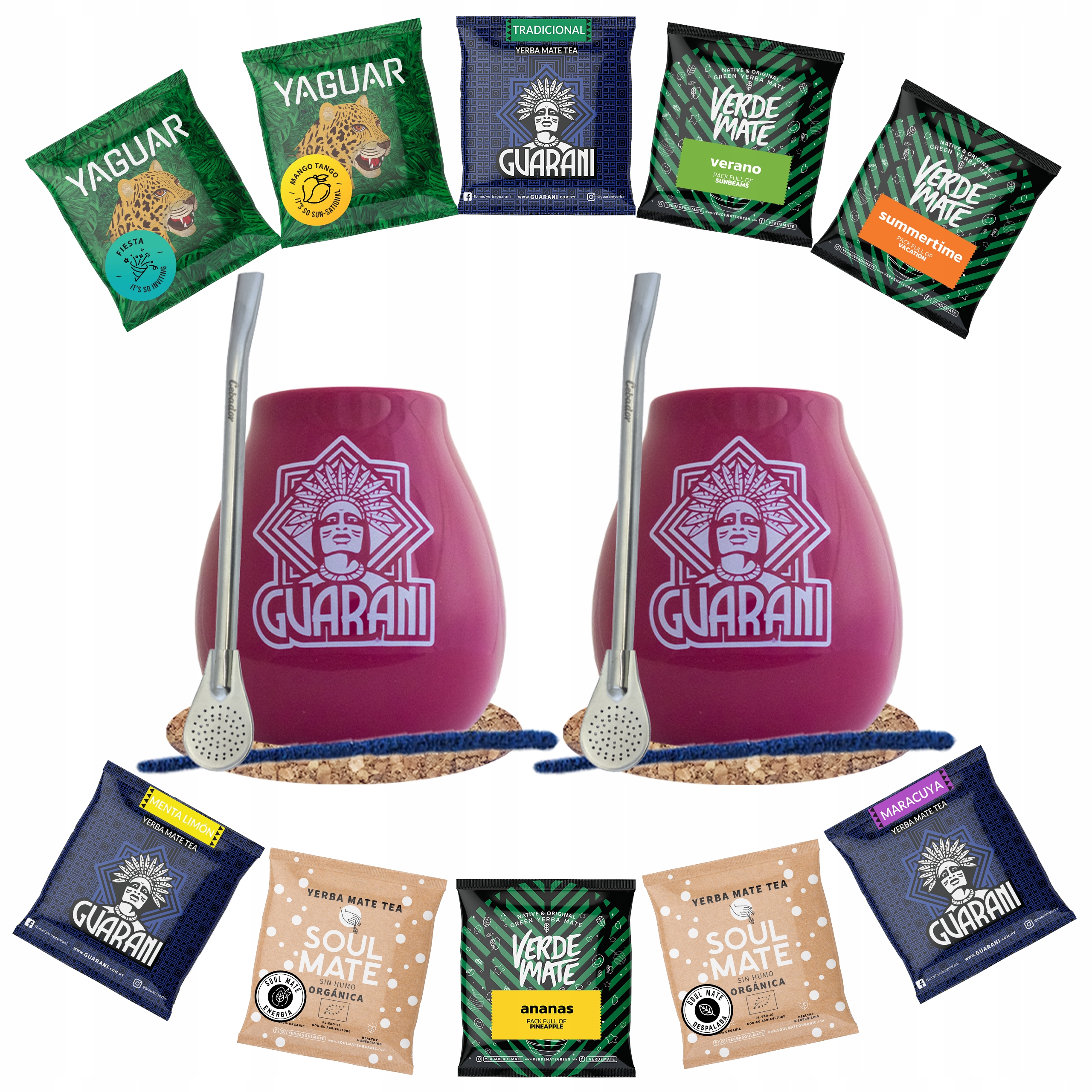 Sada pro dva Yerba Mate Bombilla Tykwa 10x50g