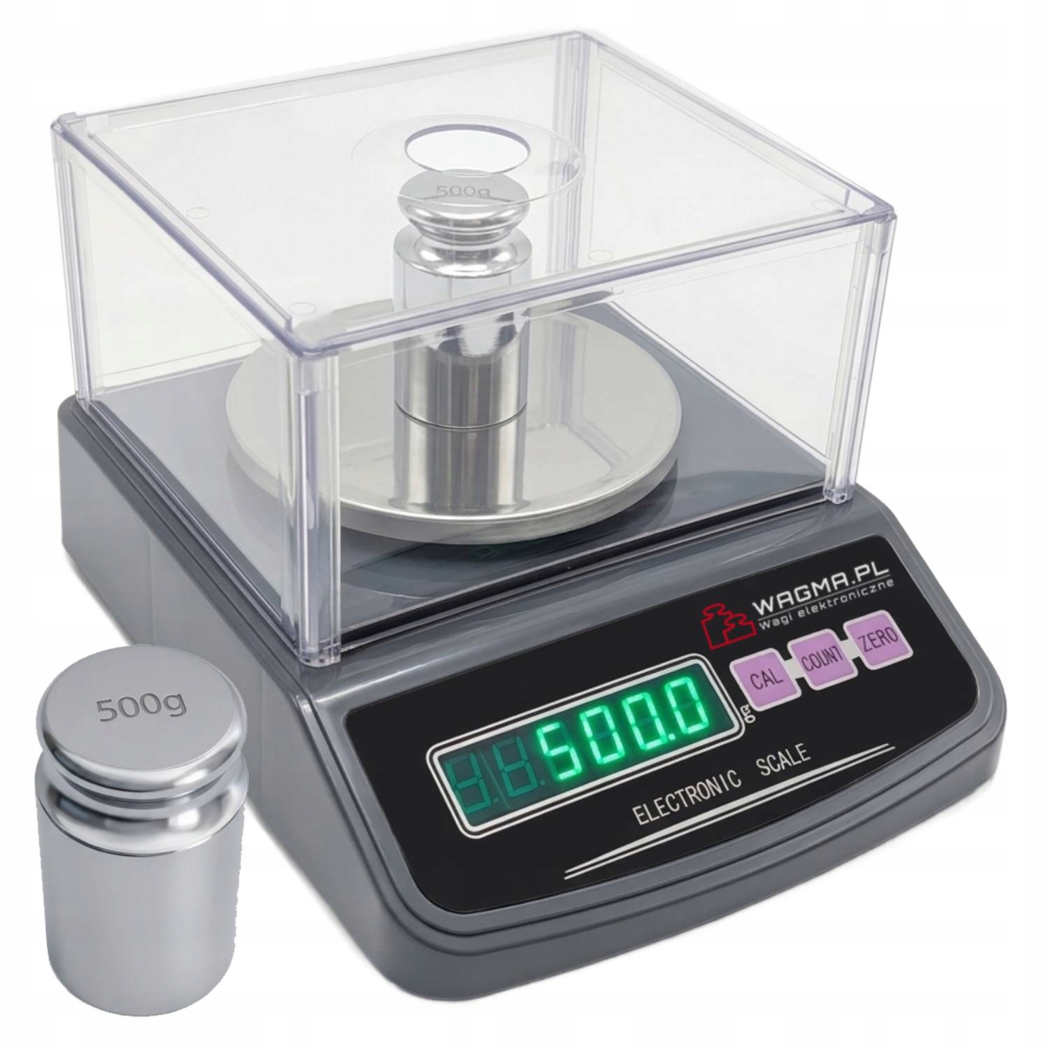 Precyzyjna Waga Jubilerska Laboratoryjna 2000g 0,1g Odważnik